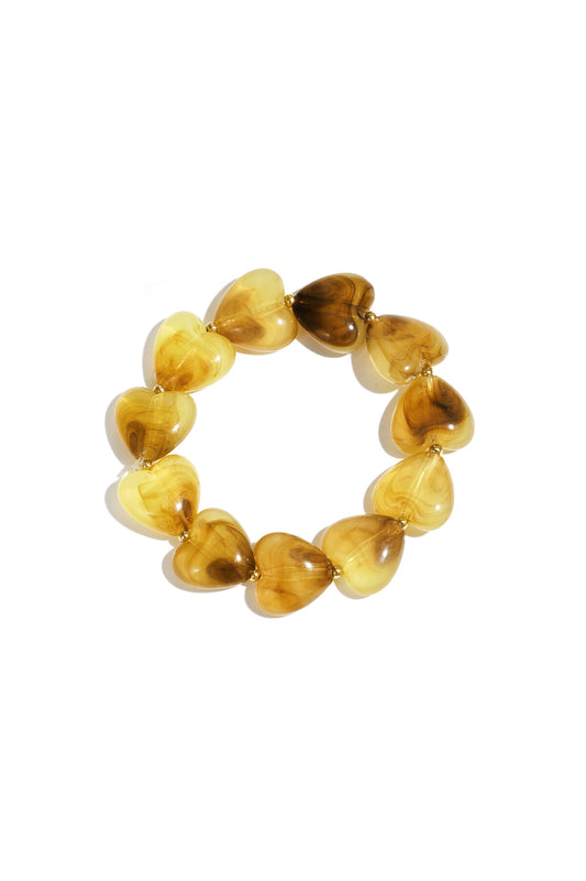 Armband met hartvormige kralen