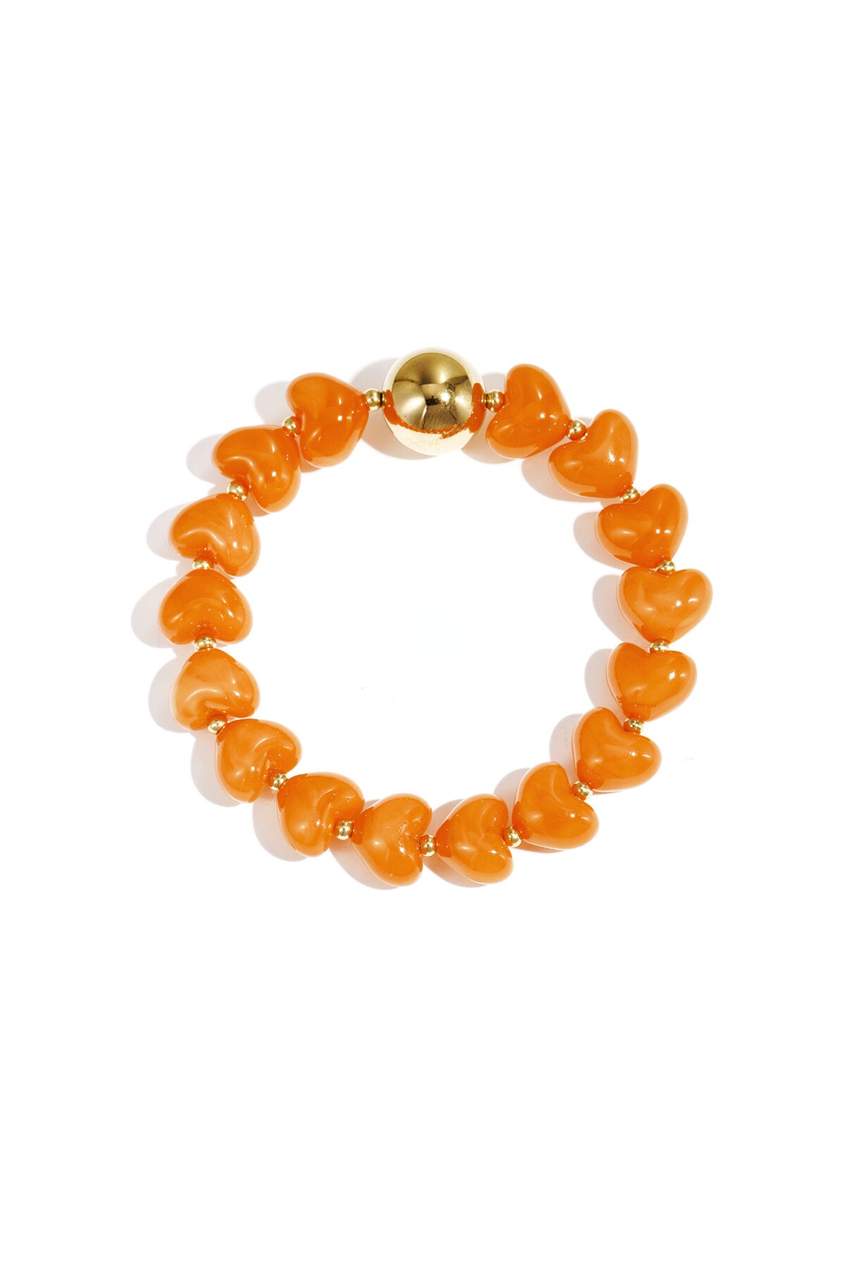 Armband met statement en hartvormige kralen