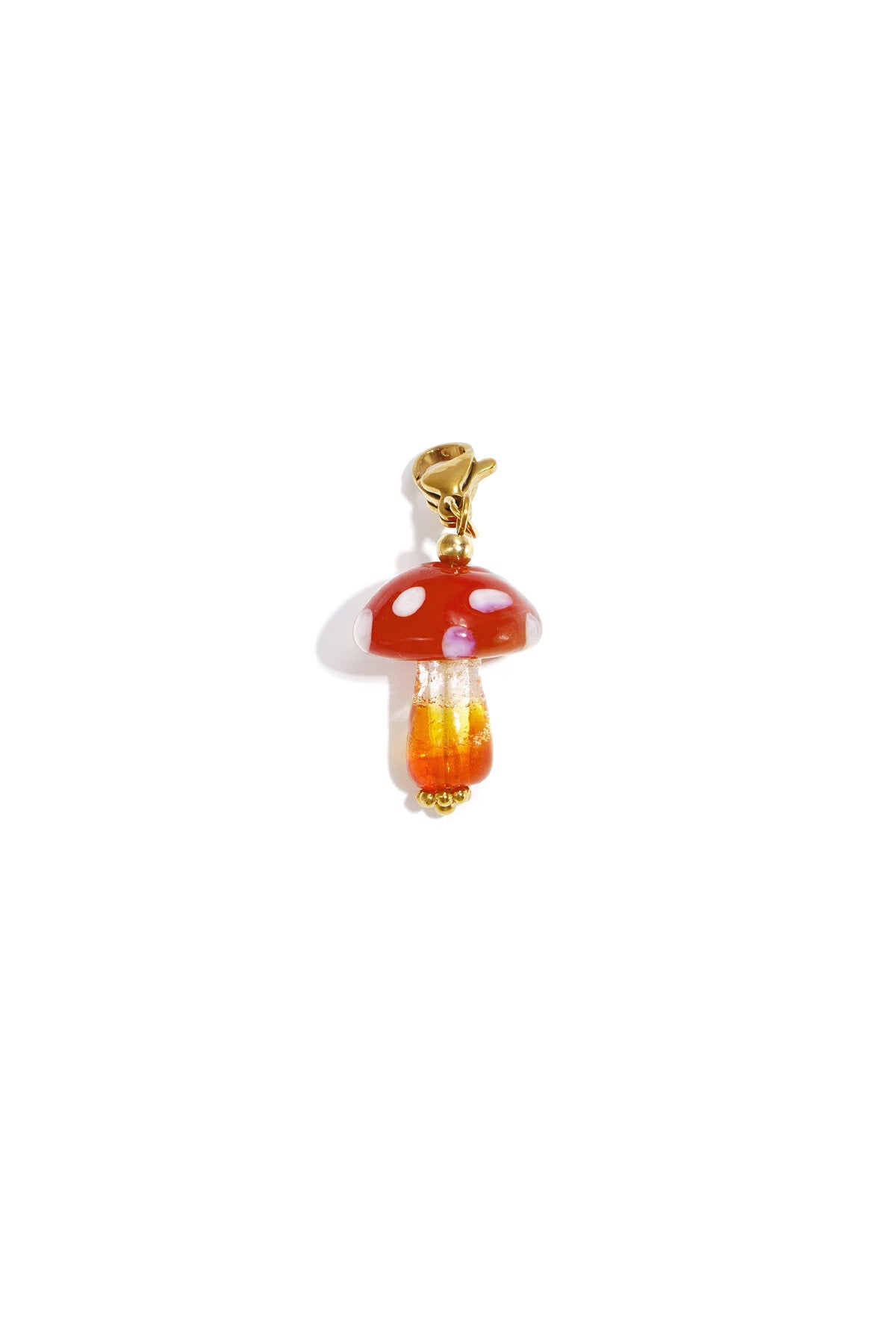 Red mushroom jewelry charm DIY-11