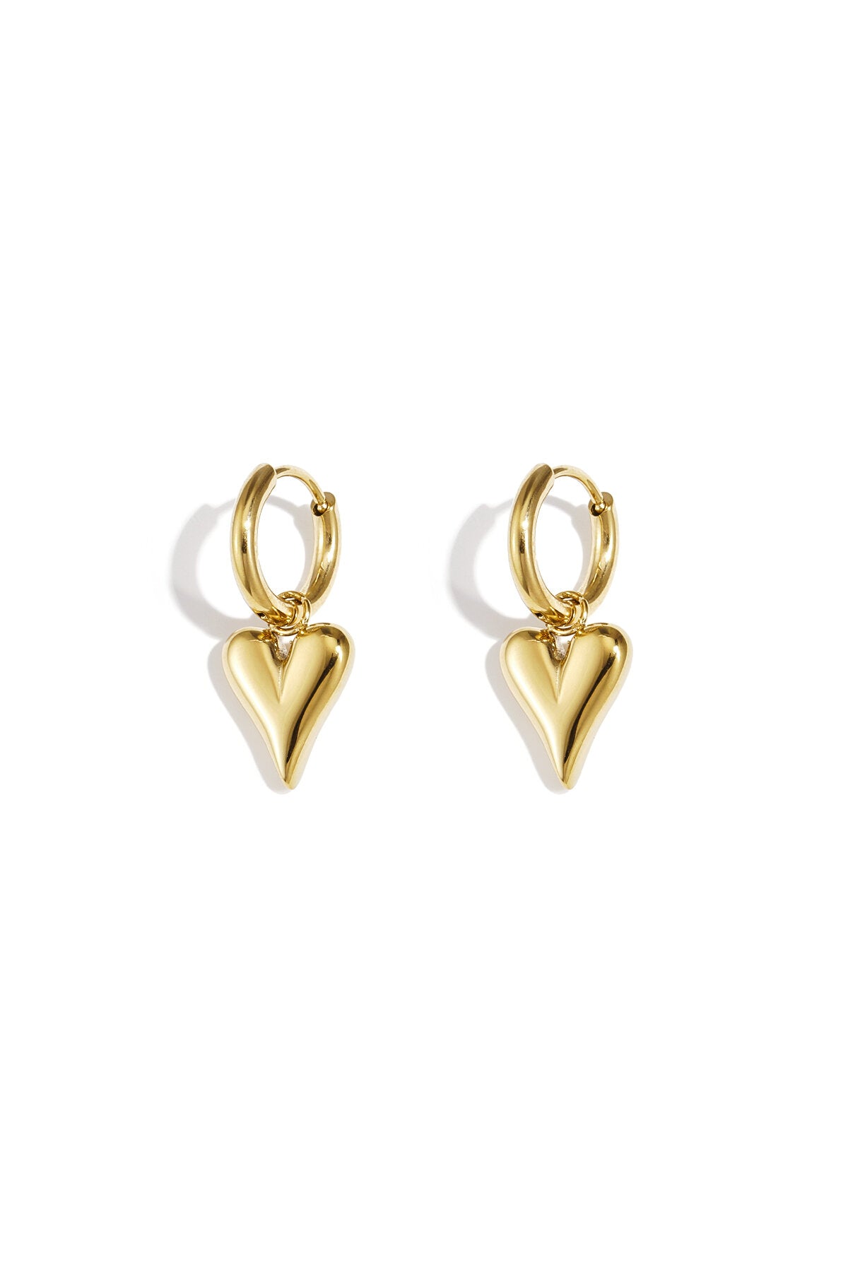 stainless steel heart shaped earrings