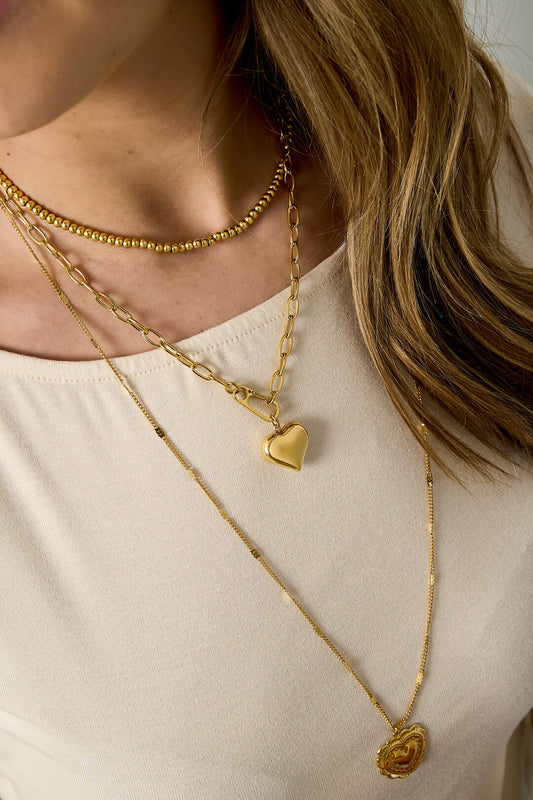 Ketting hangend hart met frontsluiting