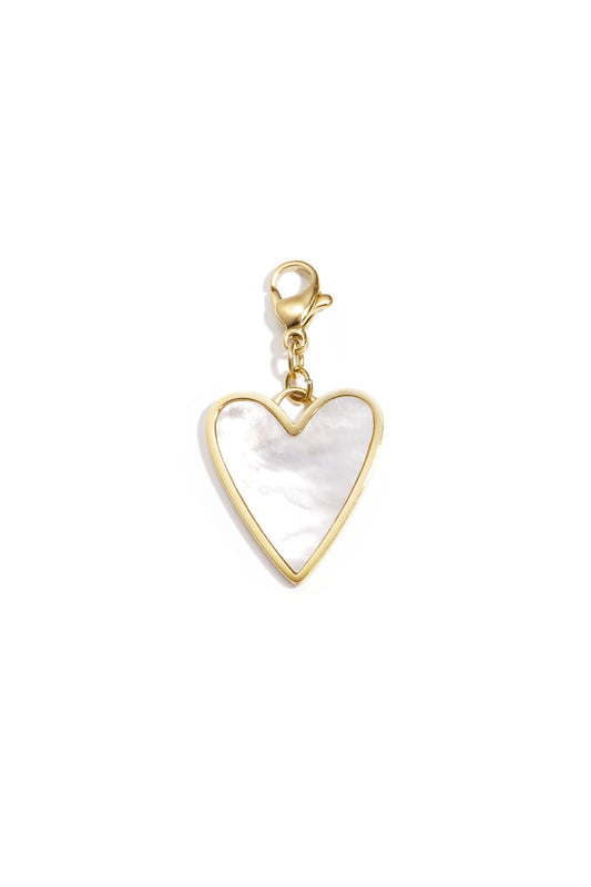 Sieraden bedel parelmoet hart DIY