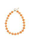 Bead necklace with clover beads