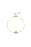 Armband met strass bloem